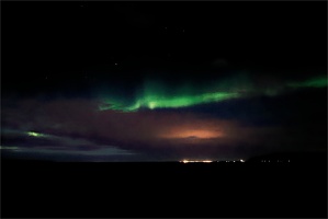 Nothern lights -- Off the coast of Reykjavik