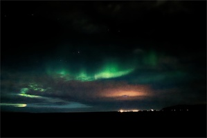 Nothern lights -- Off the coast of Reykjavik